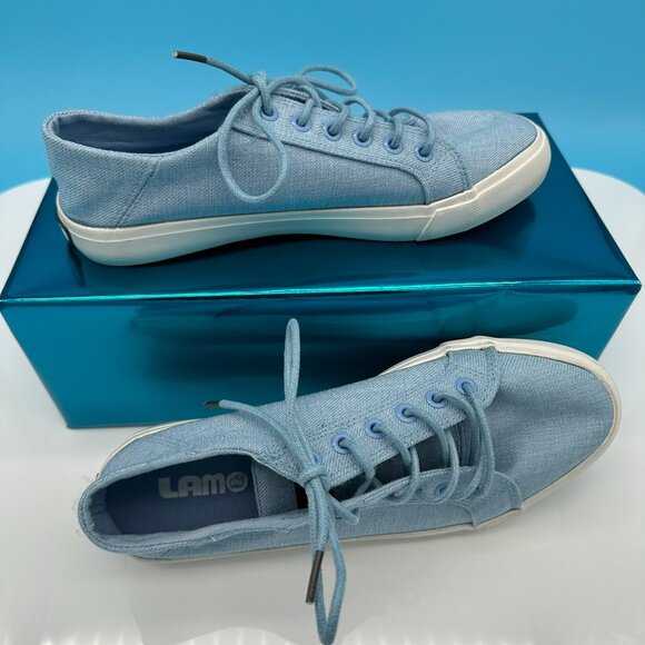 Lamo Women's Vita Canvas Casual Lace Up Low Top Sneaker Shoe, Size 8.5, Sky Blue - Picture 5 of 14